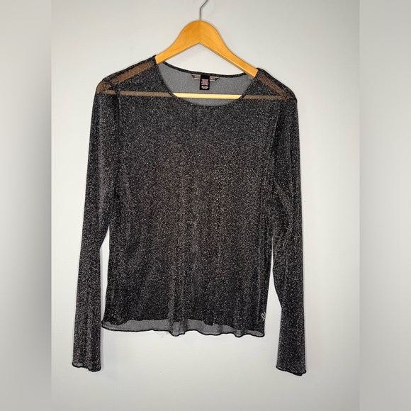 Victoria's Secret Sheer Shimmer Mesh Long Sleeve M/L - Picture 2 of 11